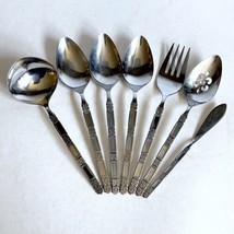 Oneida Madrid No Black Serving Lot 7 Butter Knife Ladle Slotted Spoon Fo... - $39.59