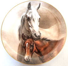 Fred Stone Arabian Mare &amp; Foal Horse Collector Plate Modern Masters LTD 1982 - £37.36 GBP
