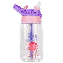 16.2Oz Leak-proof Kids Water Bottle with Straw Push Button Sport Water Bottle fo - £11.76 GBP