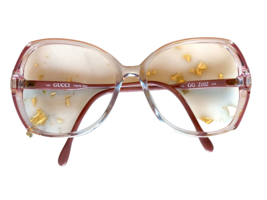 VTG Oversized 80&#39;s GUCCI Eyeglass Frames Pink Peach 2102 47E 57-17-140 I... - $132.61