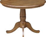 Whitewood Industries&#39; Round Top Pedestal Table With Pecan International - £298.31 GBP