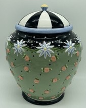 Vintage Mary Engelbreit Canister w Lid 1999 Michel &amp; Co 9” Floral Canister Read - £18.51 GBP
