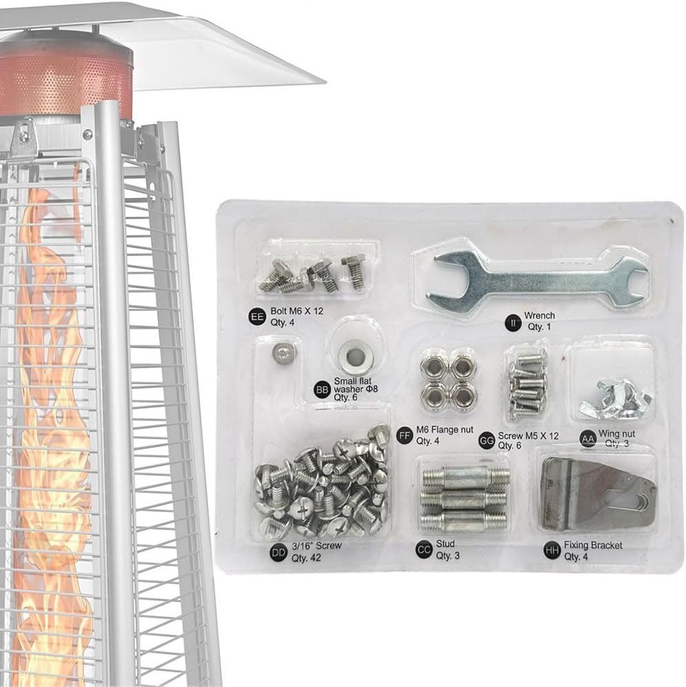Hardware Parts For Sq\. Glass Tube Patio Heater Replacement: Pyramid Pro... - $27.87