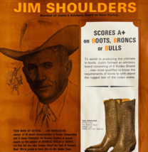 1968 Justin Boots Jim Shoulders Advertisement Rodeo Footwear Horses DWP9C - $29.99 1968 Justin Boots Jim Shoulders Advertisement Rodeo Footwear Horses DWP9C - $29.99