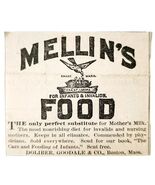 Mellin&#39;s Food Infant Milk 1885 Advertisement Victorian Baby Food ADBN1A15 - $366.69 MXN