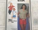 Vintage Simplicity 8524 Top &amp; Shorts Misses Size 10 12 14 Stretch Knit 1978 - $15.04