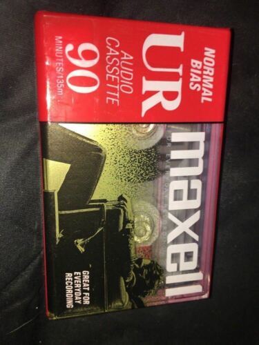 Maxell UR 90 Minute Blank Audio Cassette Tape - FACTORY SEALED - NEW Nor... - $5.98