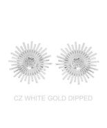 New Gold Dipped Cz Shining Sun Drop Earrings - €16,10 EUR