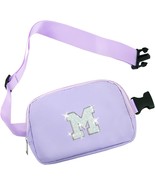 Purple Belt Bag Crossbody Initial Fanny Waist Pack Travel Birthday Gradu... - $30.43