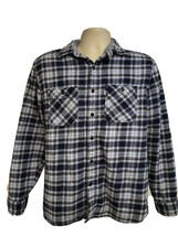 Levis Vintage Blue Plaid Flannel Button Up Shirt Medium Relaxed Cotton Pockets - £15.81 GBP