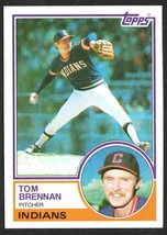 Cleveland Indians Tom Brennan 1983 Topps Baseball Card #524 nr mt - £0.39 GBP