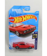 Hot Wheels &#39;71 Mustang Mach 1 HW Screen Time James Bond 007 Diecast Red ... - £7.16 GBP