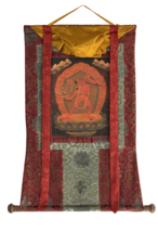 VAJRAYOGINI TIBETAN THANGKA OIL VARNISHED HAND-PAINTED DAKINI YOGINI WIT... - $153.39