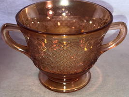 Normandie Iridescent Sugar Bowl Depression Glass Mint - £10.34 GBP