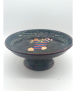 2002 Lang Earthenware Primitive Colors of Christmas Cake Stand Susan Win... - £27.14 GBP