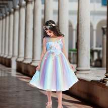Mia Dress - Rainbow Blue - £44.75 GBP