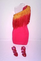 Barbie Doll Red Fringe So in Style Dress - £19.17 GBP