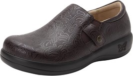 Alegria Kara Chocolate Embossed Paisley SHOES/CLOGS Size 8-8.5 Wide KAR-275XW - £47.18 GBP