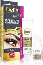 Delia Eyebrow Expert Instant Eyebrow &amp; Lashes Tint - Gel Graphite 1.1 - 15 ml 2- - £5.25 GBP
