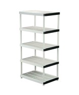 5-Tier Plastic Garage Storage Shelf (36 in. W x 72 in. H x 24 in. D) - $199.00