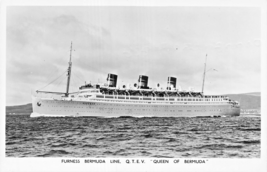 Furness Bermuda Cruise Linea ~ Queen Of Bermuda ~ Foto Cartolina - £6.23 GBP