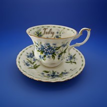 Royal Albert JULY Flower of the Month Forget Me Not Tea Cup &amp; Saucer Vin... - $28.57