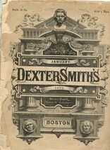 Dexter Smith's Music Drama Arts Literature Boston January 1872 - $17.82