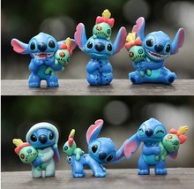 Disney Lilo &amp; Stitch Set Of 6 1&quot;-1-1/4&quot; Birthday Cake Topper Figurines Set - £11.01 GBP