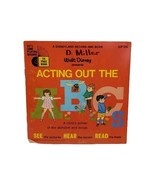 Walt Disney Disneyland Records Acting Out The ABC&#39;s book + 7&quot; Vinyl - $19.78