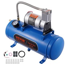 VEVOR 12V Air Compressor with Tank 1.6 Gallon/6 L, Train Horn Air Compressor, 12 - £109.28 GBP