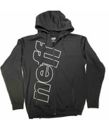 Neff Hoodie Mens Large Black Spellout Logo Streetwear Full Zip Hooded Sw... - £19.21 GBP