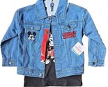 DISNEY ~ MICKEY MOUSE ~ Two (2) Piece Set ~ Denim Jacket ~ Black Tee ~ S... - $37.40