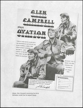 Vintage Ovation guitar ad featuring Glen Campbell promoting the Artist Balladeer - £3.33 GBP