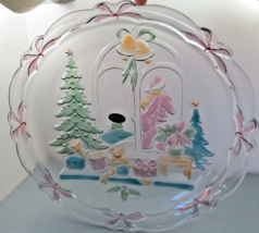 Crystal Clear Studios Christmas Platter Raised Relief Design Heavy Plate Retired - £14.61 GBP