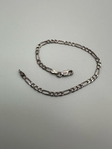 Vintage Sterling Silver 3mm 7 inch Figaro Bracelet BrB2 - $25.25