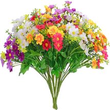EverWin 6 Bundles Artificial Fake Flowers Daisies for Decoration Outdoors - £11.00 GBP