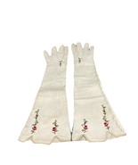 Bonkid Washable Kidskin Bonwit Teller Floral Embroidered Gloves - 7.5 - ... - €12,67 EUR