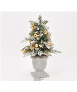 Martha Stewart 24&quot; Flocked Globe Light Tabletop Urn Christmas Holiday Tree - $180.64 CAD