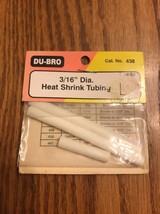 Vintage Du-Bro 3/16” Dia. Heat Shrink Tubing Cat. No.438 Ships N 24h - £10.10 GBP