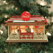 Old World Christmas Ginger Cottages Soda Shop Christmas Ornament 84001 - £19.56 GBP