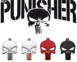 Men&#39;s High Quality Punisher Skull Head Pendant + Stainless Steel Necklace - 60cm - £17.25 GBP