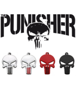 Men&#39;s High Quality Punisher Skull Head Pendant + Stainless Steel Necklac... - £17.29 GBP