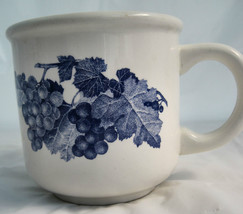 Furio Blue Grapes &amp; Leaves Painting Coffee Tea Mug Cup Collectible  - $19.95
