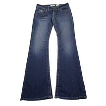 VIP Jeans Pants Womens 8 Blue Flared Low Rise Stretch Dark Wash Denim - $25.72