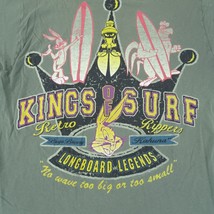 VTG Looney Tunes Beach Retro King Surf Graphic T-Shirt Crew Neck L Distressed - £18.94 GBP