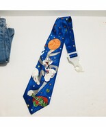 Space Jam Neck Tie Bugs Bunny 1996 Vintage Colorful Baolilai Polyester NEW - $14.20