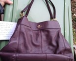 COACH Edie 31 Oxblood Red Refined Luxury Pebble Leather Shoulder Bag  - $185.22
