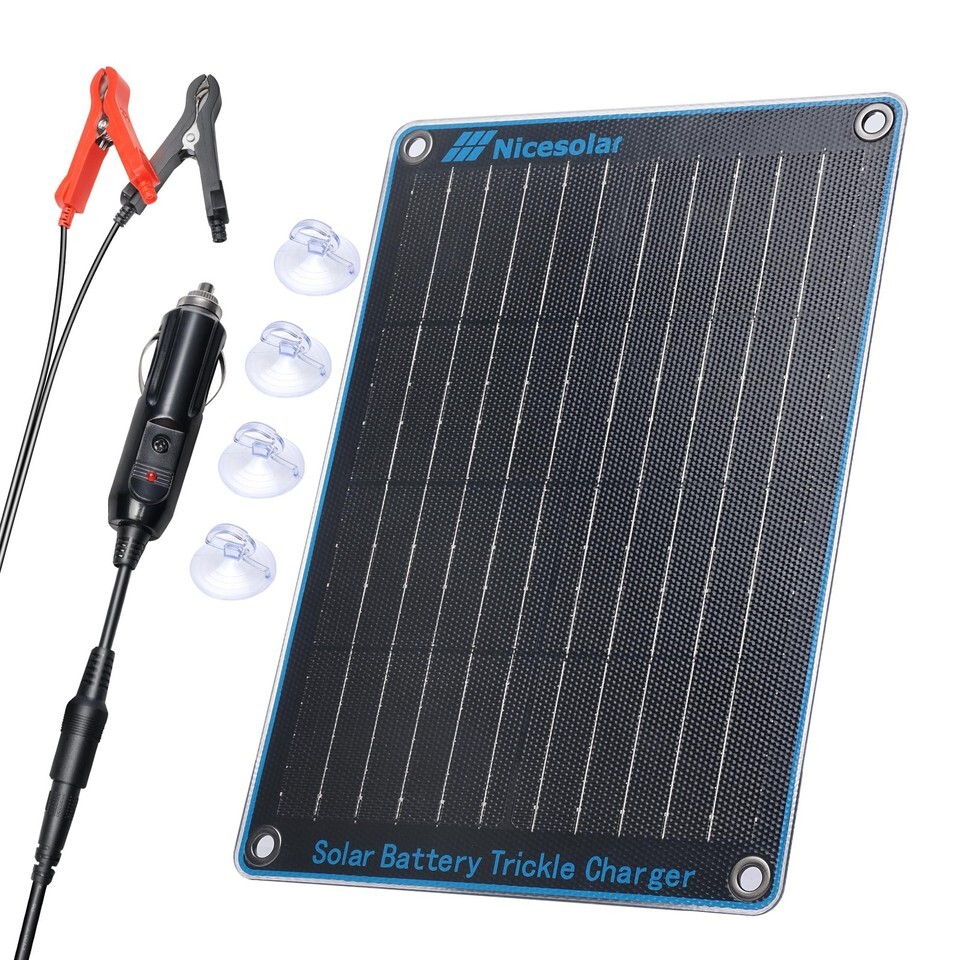 10W Battery Maintainer Solar Charger 12V Car Trickle Motorcycle RV Boat ... - $34.45