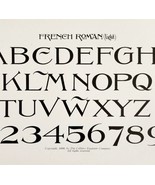 French Roman Light Font Example 1899 Victorian Craft Drawing Ephemera DW... - $378.90 MXN