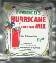 Franco&#39;s Hurricane Cocktail Mix 9 Oz Pouch= 1 Qt New Orleans Vieux Carre Francos - £16.88 GBP